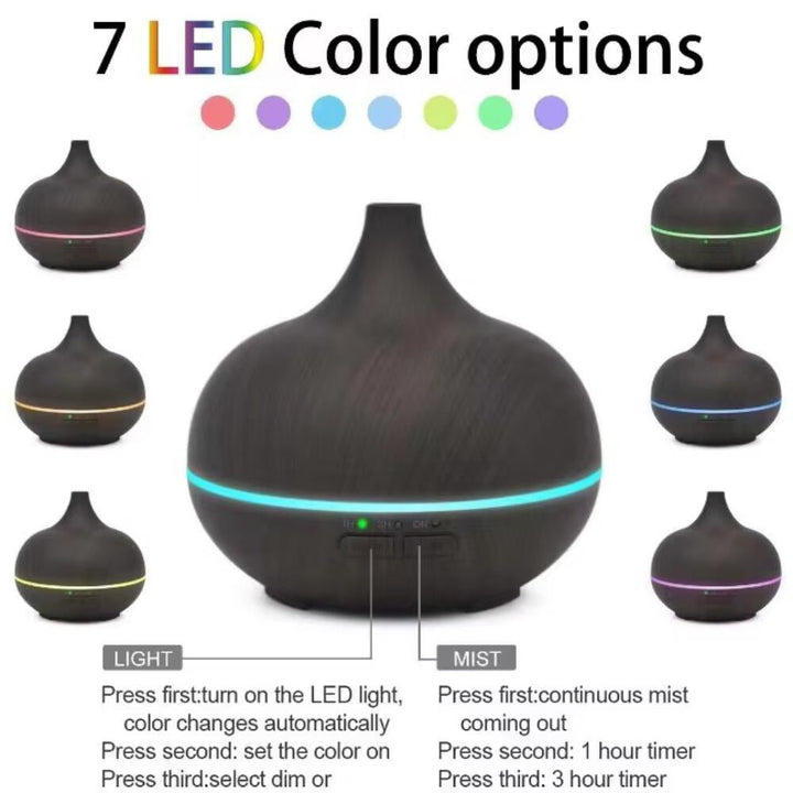 Aroma Diffuser – 500 ml med trelook | Luvikno
