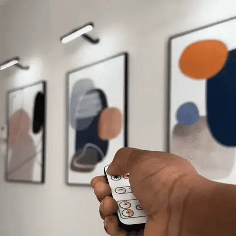 Luvikno | ArtGlow LED Vegglampe – Trådløs Belysning for Kunst og Dekorasjon