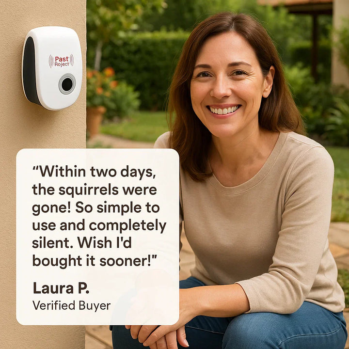 Luvikno | Ultrasonisk Ekkornavskrekkaparat - Effektiv Skadedyrkontroll for å Hindre Ekkorner innen 48 Timer for Hager & Hageområder