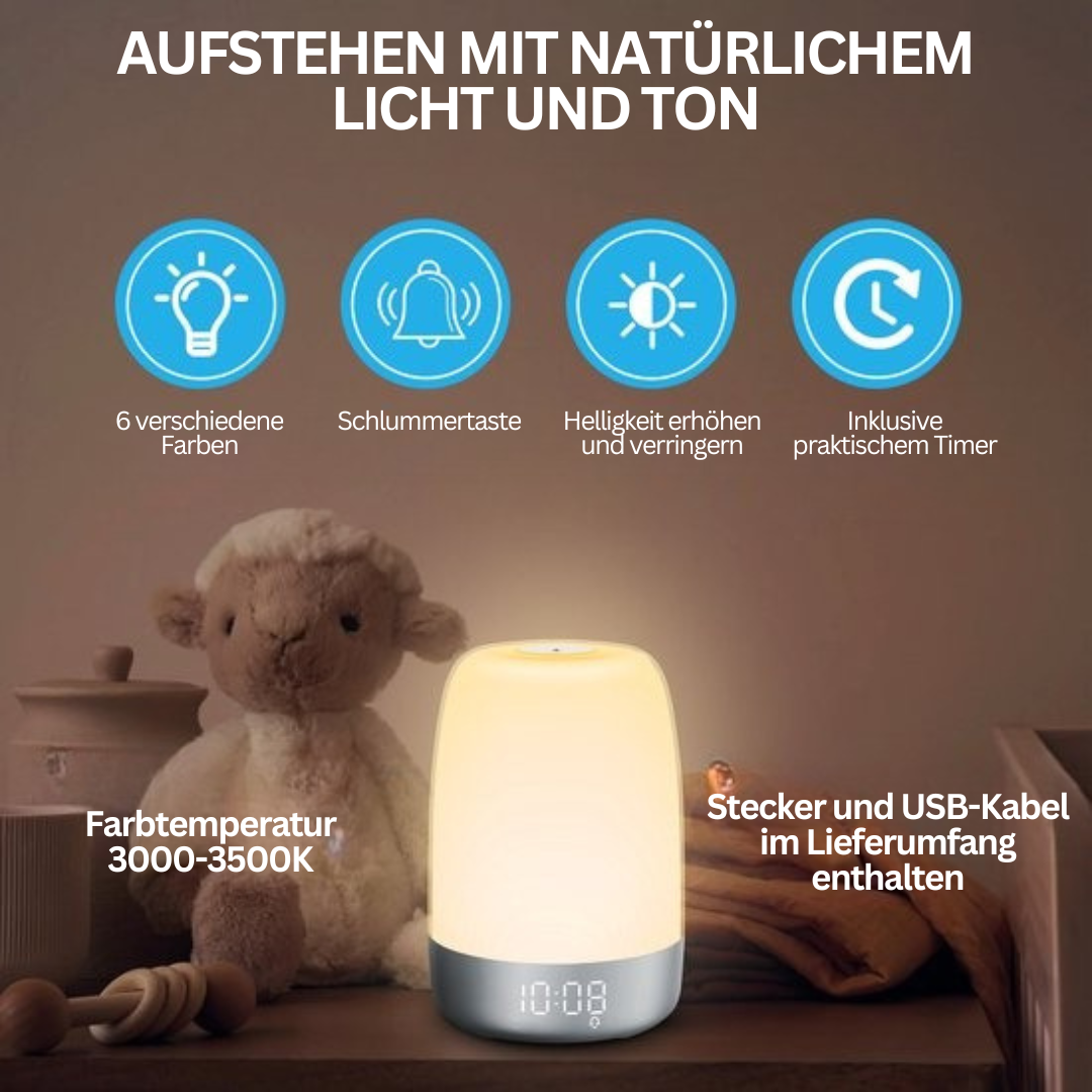 Luvikno | Veklight med Naturlige Lyder – Aurora