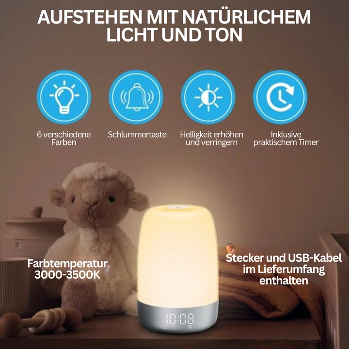 Luvikno | Veklight med Naturlige Lyder – Aurora