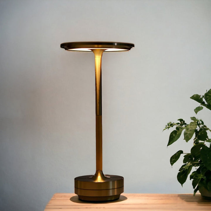 Luvikno | Trådløs oppladbar moderne aura bordlampe med berøringskontroller | Trådløs LED-lampe for moderne sidebord og kontorpulter | Minimalistisk bordlampe