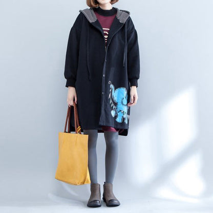 Luvik | talvi uusi paksu puuvillatakkikoot suuret rento hupparitakki