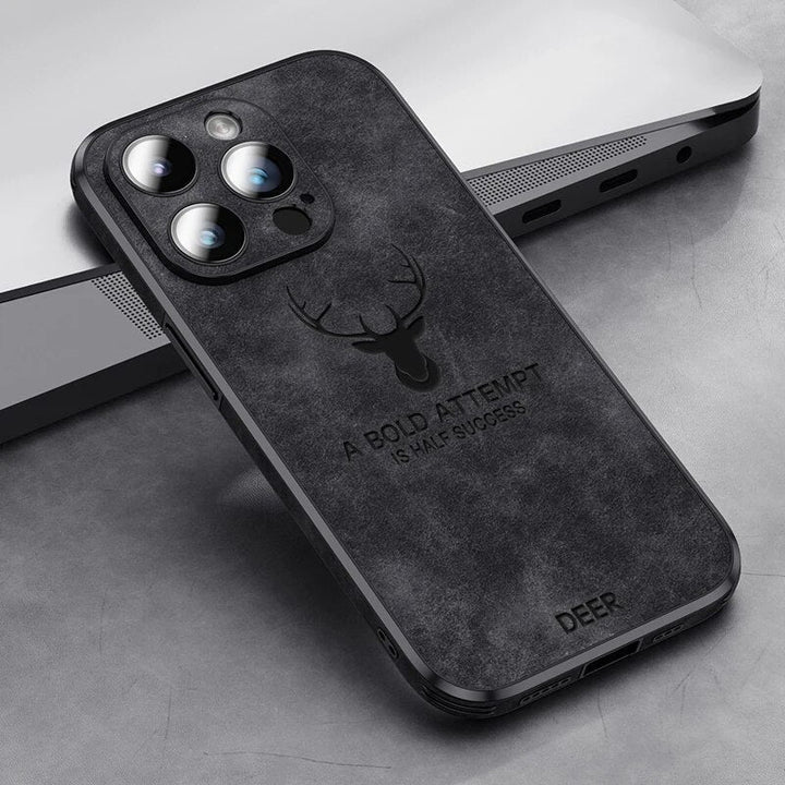 Luvikno | Deer - Luksuriøs Læder iPhone Deksel med Stilig Design og Sjokkbestandig Beskyttelse