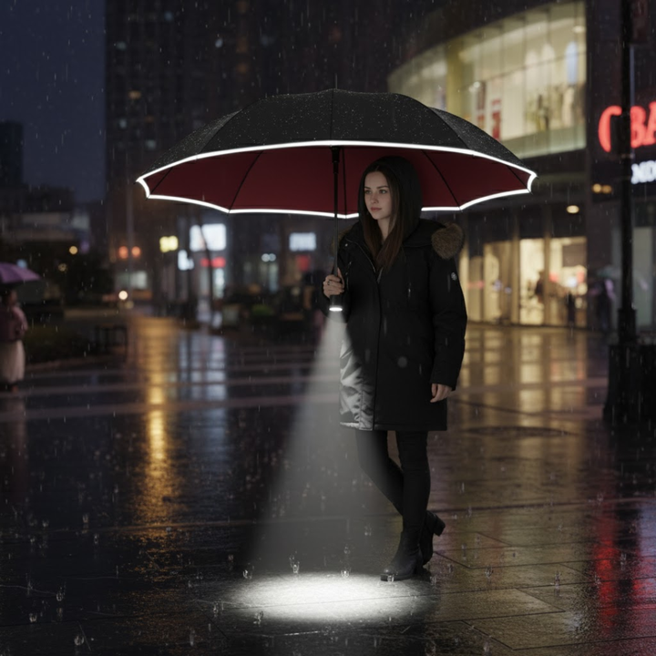 StormShield LED Paraply med Automatisk | Luvikno