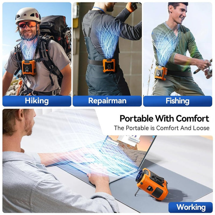 Fan Clip for Belt – Hands-Free Wearable with USB Charging | Luvikno