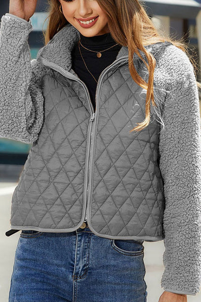 Luvik | paneeloitu vetoketjuhuppari, jossa on pitkät hihat