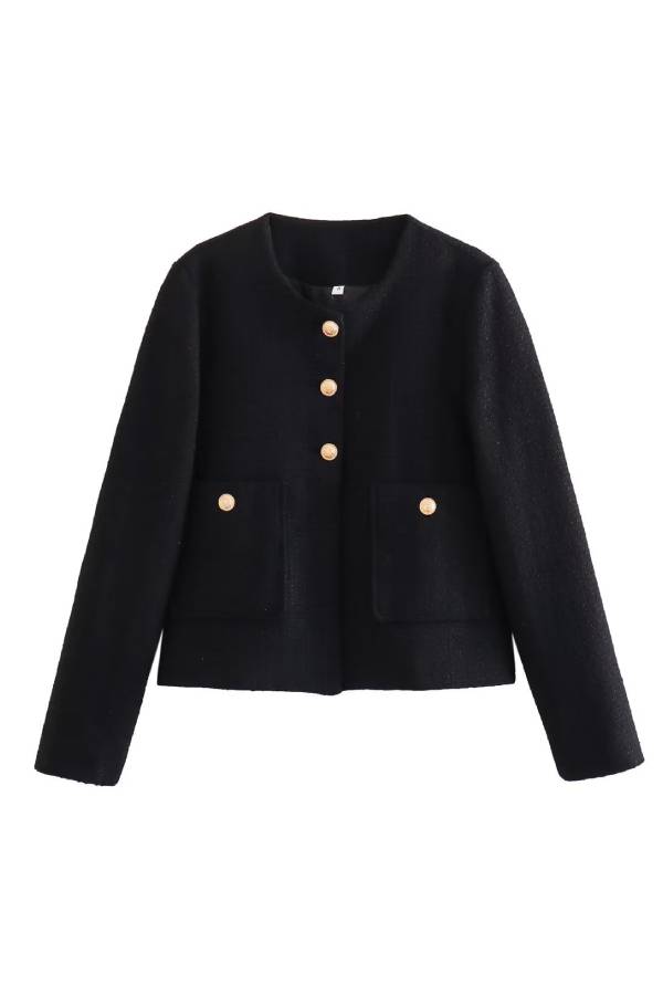 Luvik | Kaula Slim Fit Värilohko Naisille Napitakki