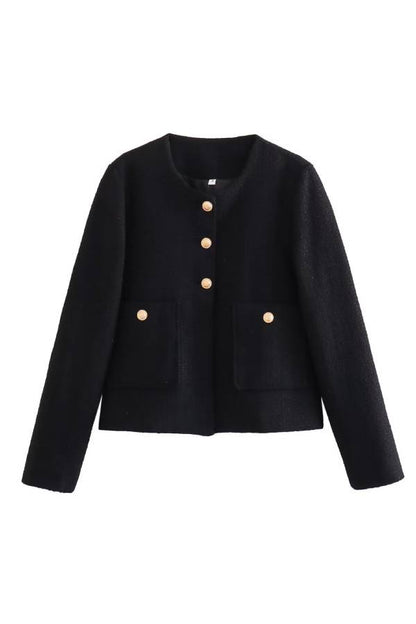 Luvik | Kaula Slim Fit Värilohko Naisille Napitakki