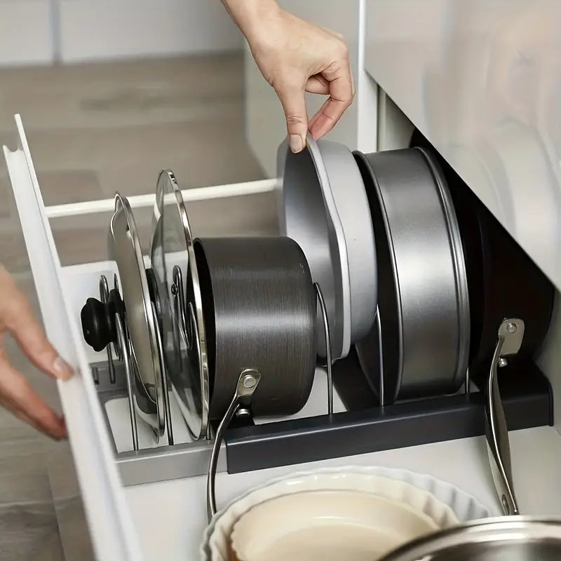 NeatStack Kjøkkenutstyr Organizer Justerbar Plassbesparende Oppbevaring | Luvikno