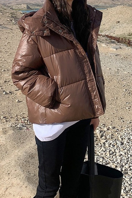 Luvik | Plush-vuorattu ylipitkä puffatakki