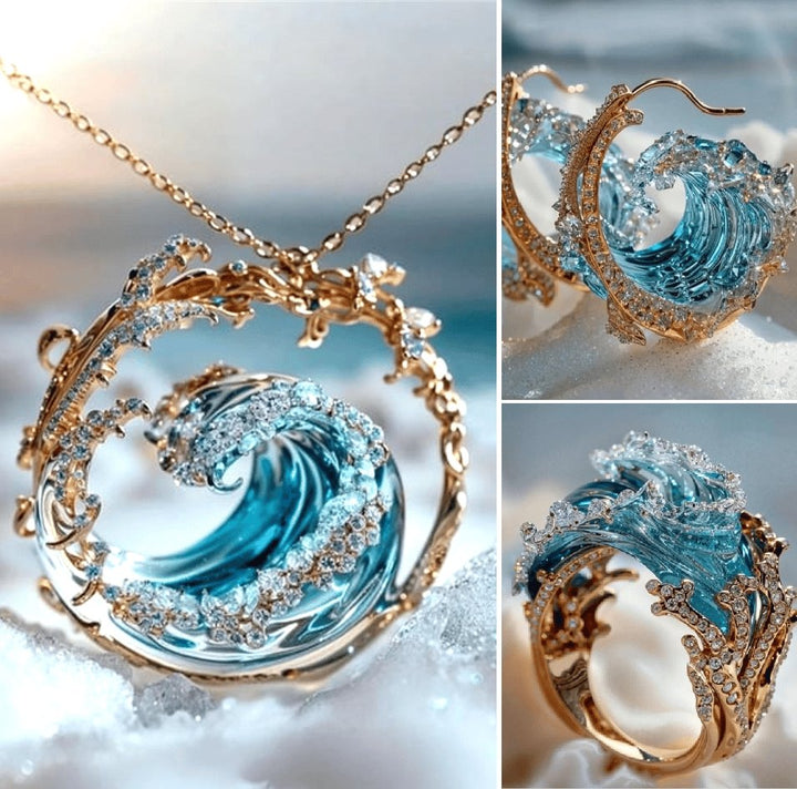 OceanSpirit Necklace - Elegant maritim halskjede i gull/sølv Luvikno
