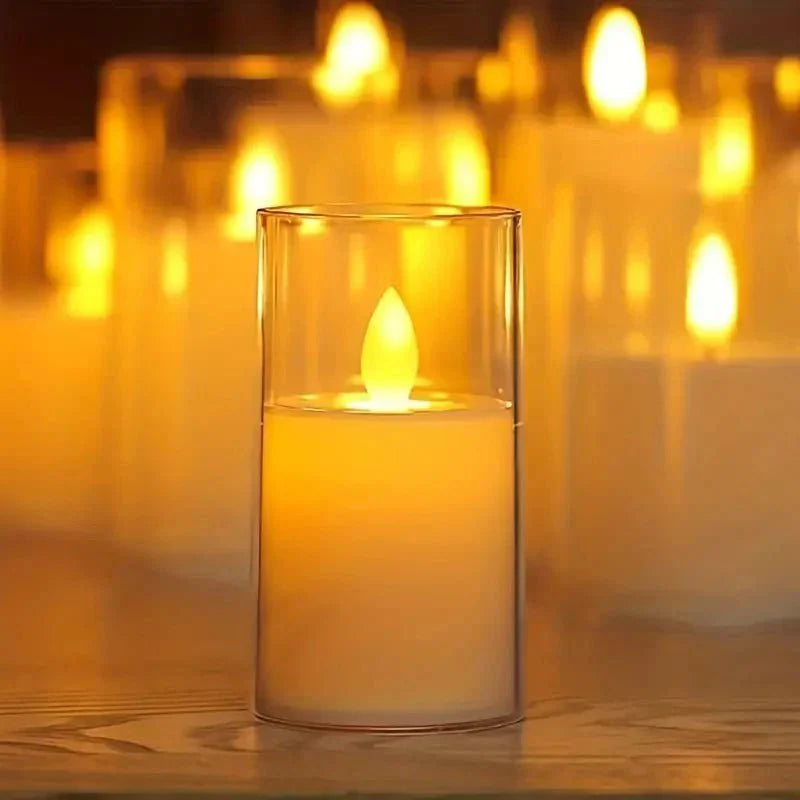 LED lys med fjernkontroll og timer i glassdesign | Luvikno