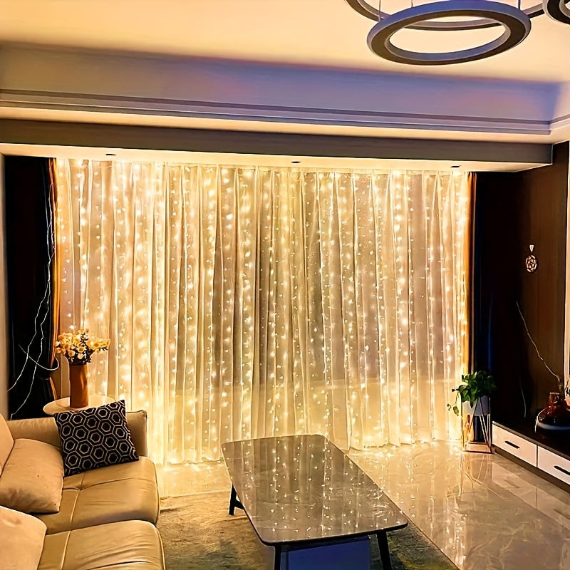 Fairy Lights Curtain Varm Hvit LED USB Sett Luvikno