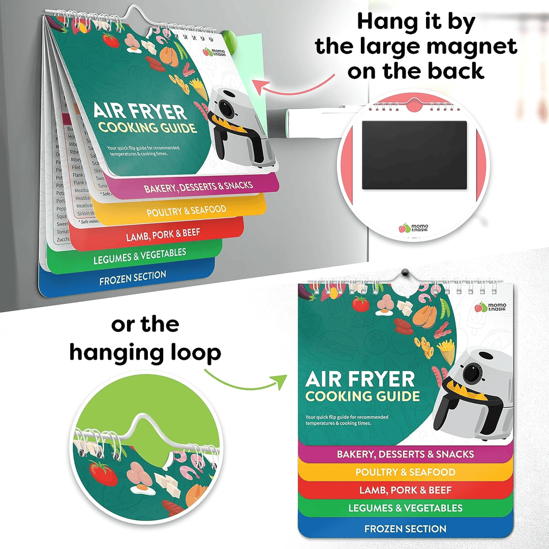 Air Fryer Jukseseddel Magneter Matlagningsguide Heft | Luvikno
