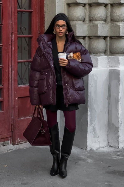 Luvik | Värillinen Pehmustettu Huppari Vetoketjulla