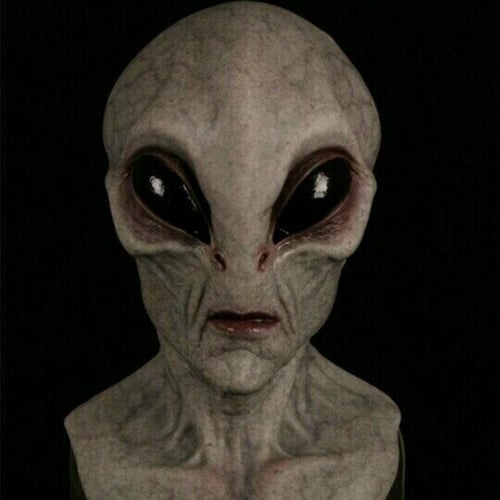 Realistisk Alien-maske – Lateks- og silikon-Halloween-maske for cosplay og fester | Luvikno