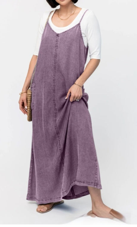 Luvik | Uusi Denim Henkari Vapaa-ajan Mekko