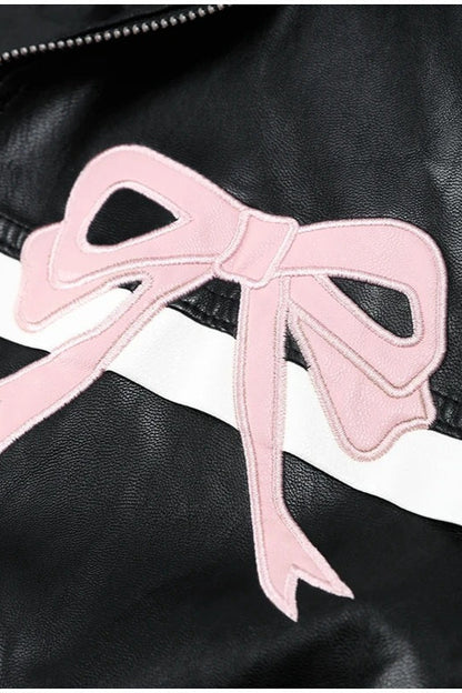 Luvik | Koriste Tekonahkainen Biker-takki