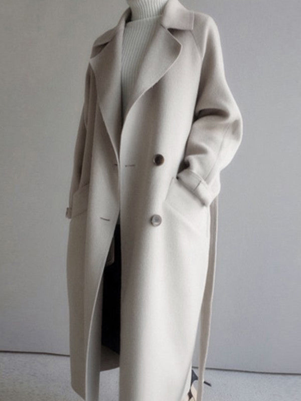 Luvik | Vintage Kaksoisnapitettu Takki Vyöllä