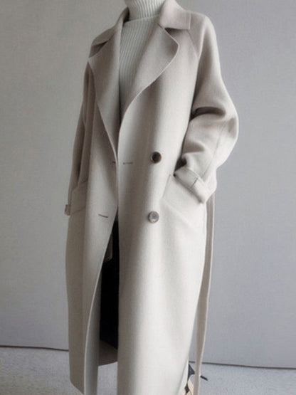 Luvik | Vintage Kaksoisnapitettu Takki Vyöllä