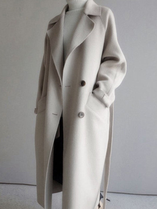 Luvik | Vintage Kaksoisnapitettu Takki Vyöllä