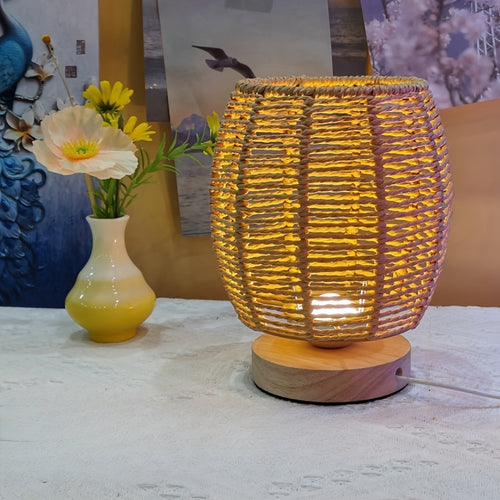 EcoLoom Bordlampe – Håndlaget Tre med LED Luvikno