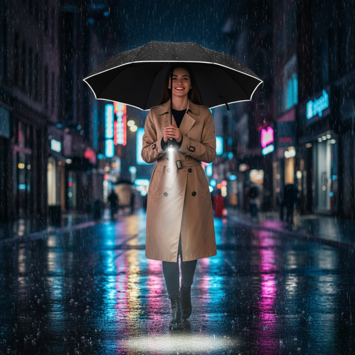 StormShield LED Paraply med Automatisk | Luvikno