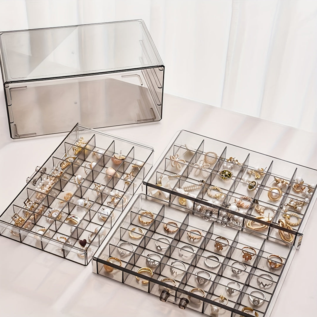 EleganceBox - Luksus Smykke Organizer med 72 Rom Luvikno