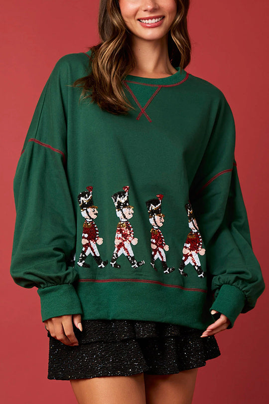 Luvik | JuleSoldat Palmikot Langermet Fritid Sweatshirt
