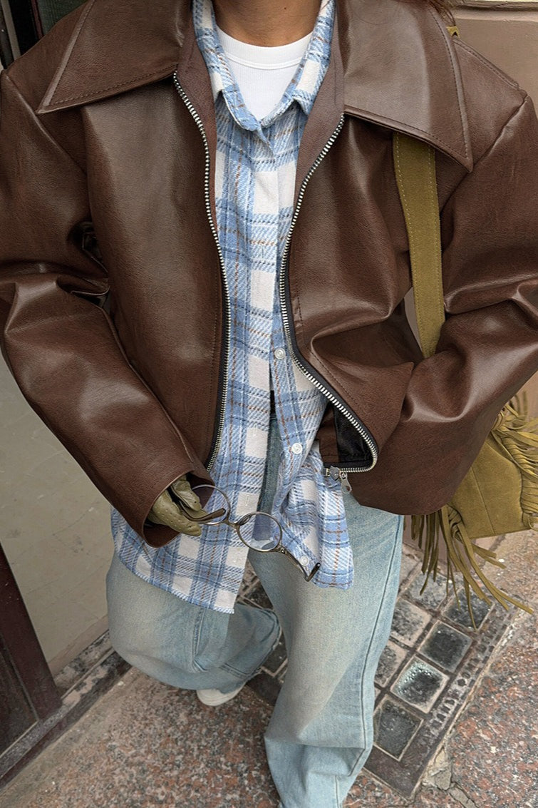 Luvik | Keinonahkainen Moottoripyörätakki