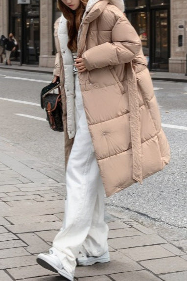 Luvik | Keskipituinen hupparin puffer-takki