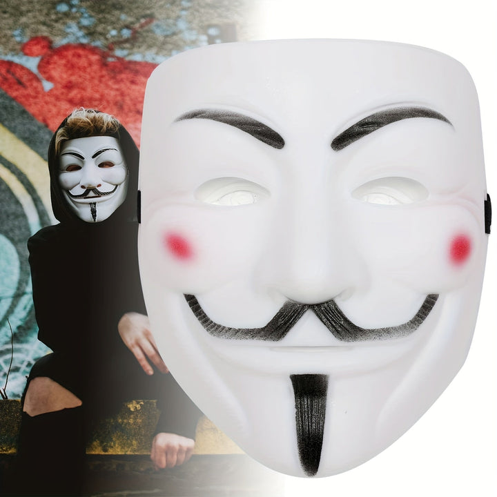 Luvikno | Men’s Full Face Plastic Halloween Mask | Anonymous Cosplay