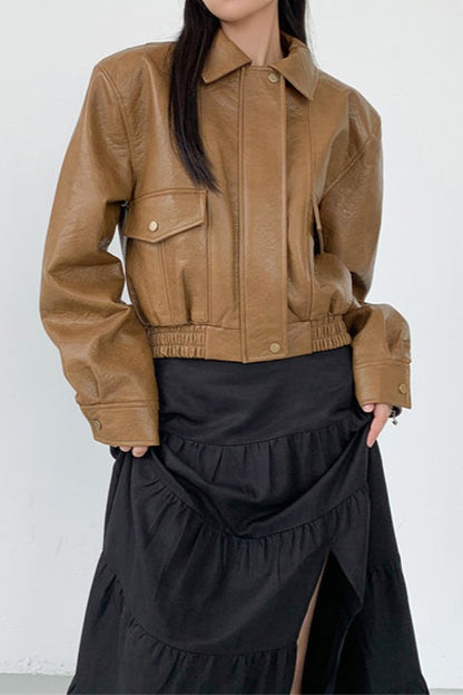 Luvik | PU Nahkakangas Kaulustakki