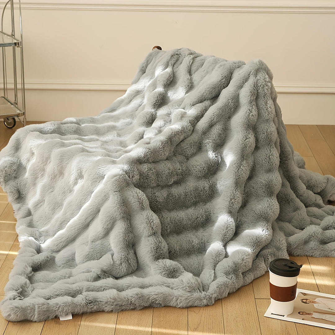Luvikno | Elegant Kanin Fleece Teppe - Luksuriøs og Holdbar