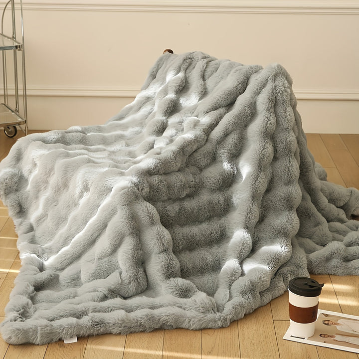 Luvikno | Elegant Kanin Fleece Teppe - Luksuriøs og Holdbar