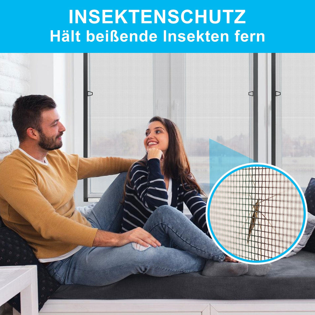 Fluenettvindu insektbeskyttelse antrasitt | Luvikno