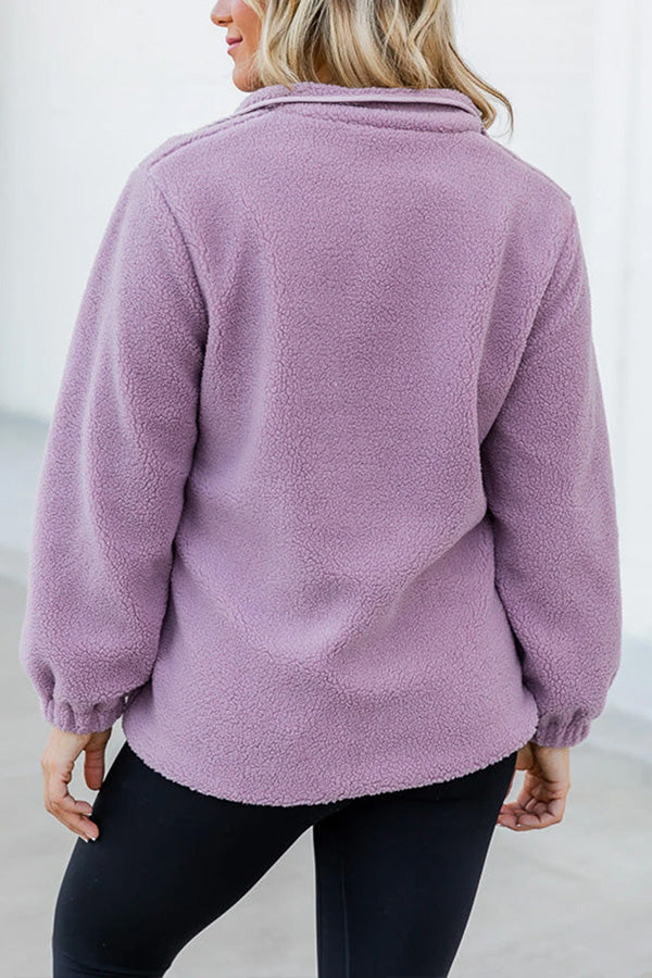 Luvik | Sherpa Kontrastikaitale Vetoketjullinen Taskutakki