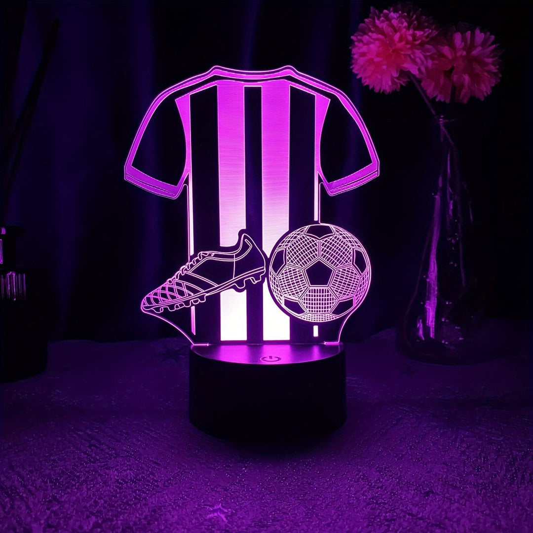 SportGlow Lampe - 3D LED Nattlys for Fotballfans Luvikno