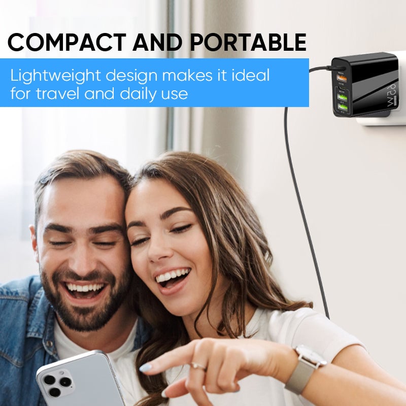 Multi Port Adapter 65W Hurtiglader - US Standard | Luvikno