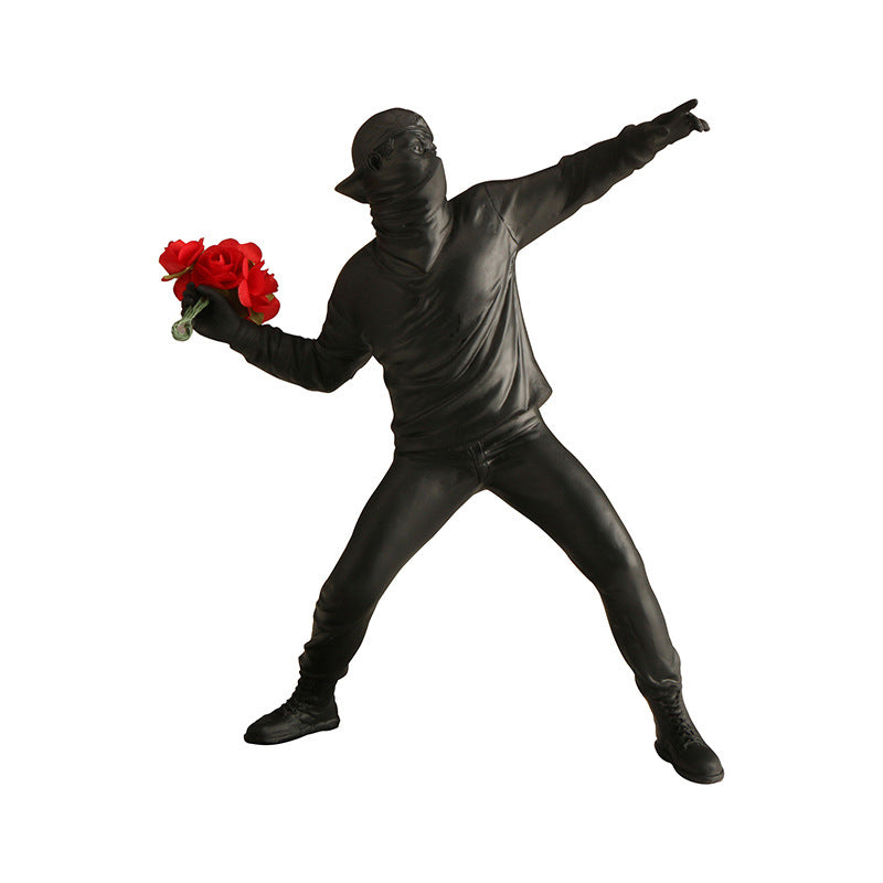 Banksy Flower Rioter Ornament | Luvikno