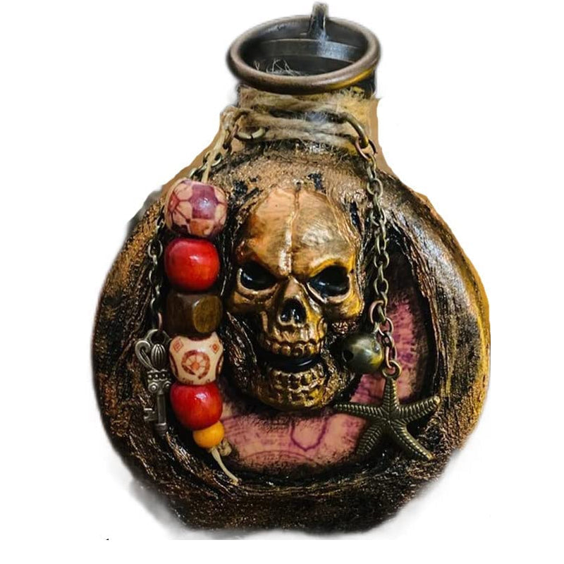 Skull Pirate Rum Bottle laget av harpiks | luvikno