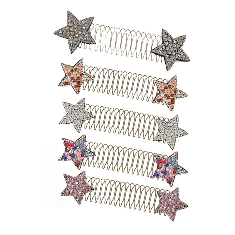 Rhinestone Star Hårkamssett (5 deler) | Luvikno
