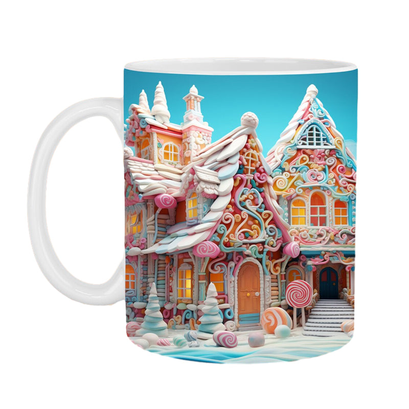3D Jul Gingerbreadmann Keramisk Kaffe Kopp | Luvikno