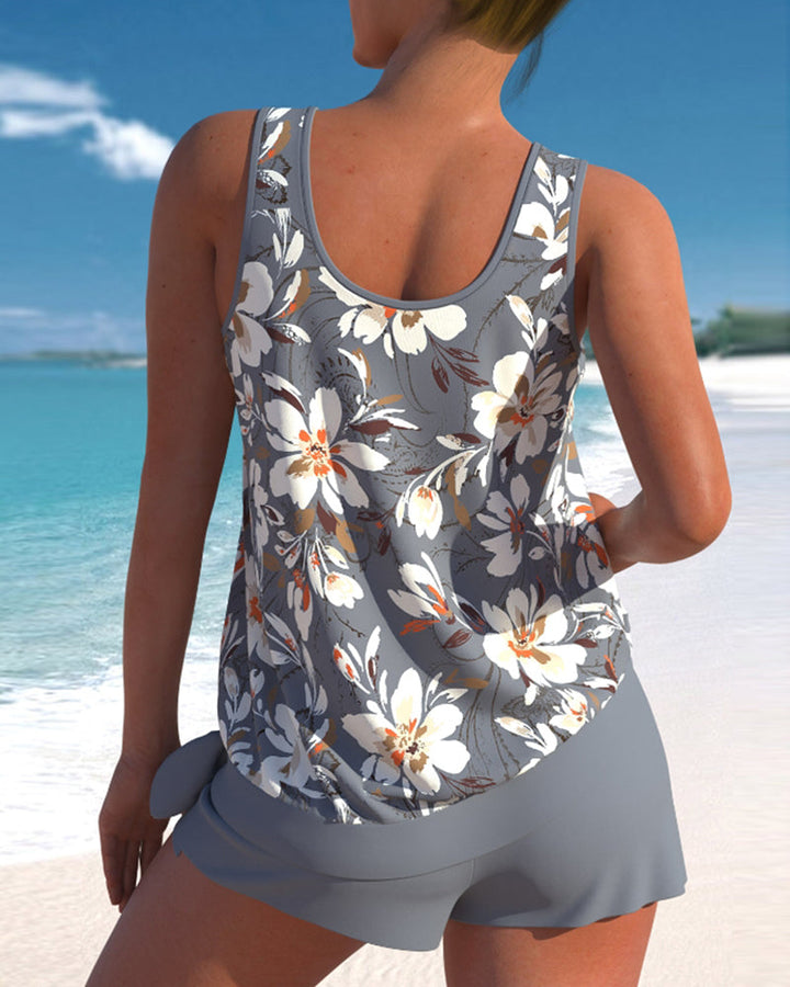 Luvik | Rento Floral Tankini shortsien kanssa