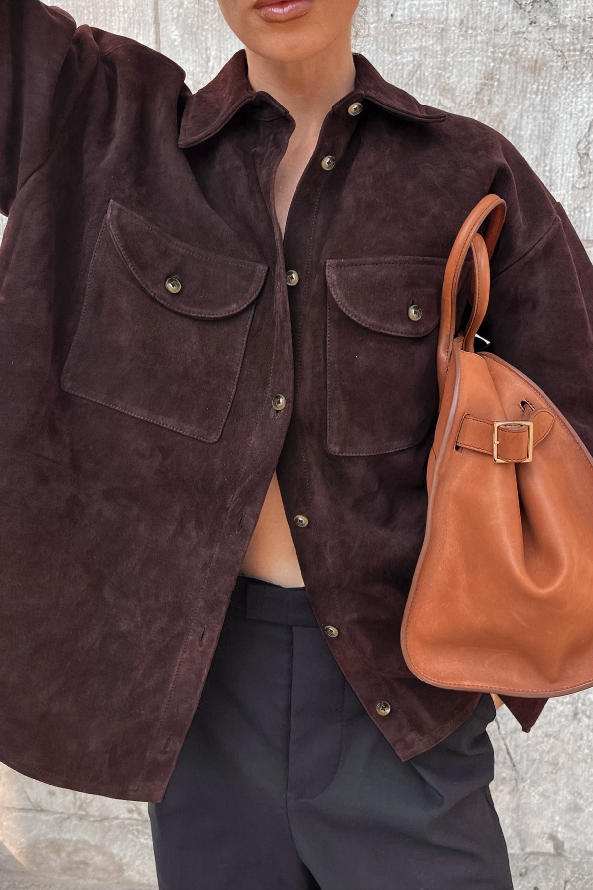 Luvik | Rentoutunut Istuvuus Nahkatakki