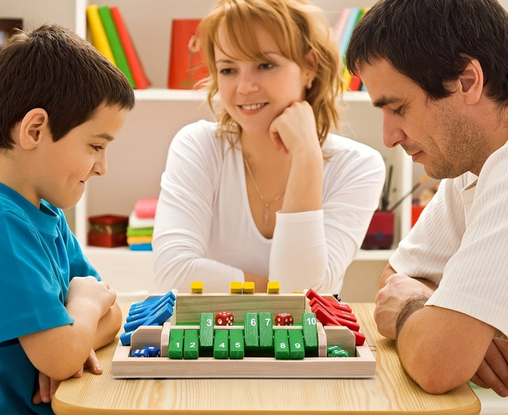 Shut The Box-spill, treplate terningspill Luvikno