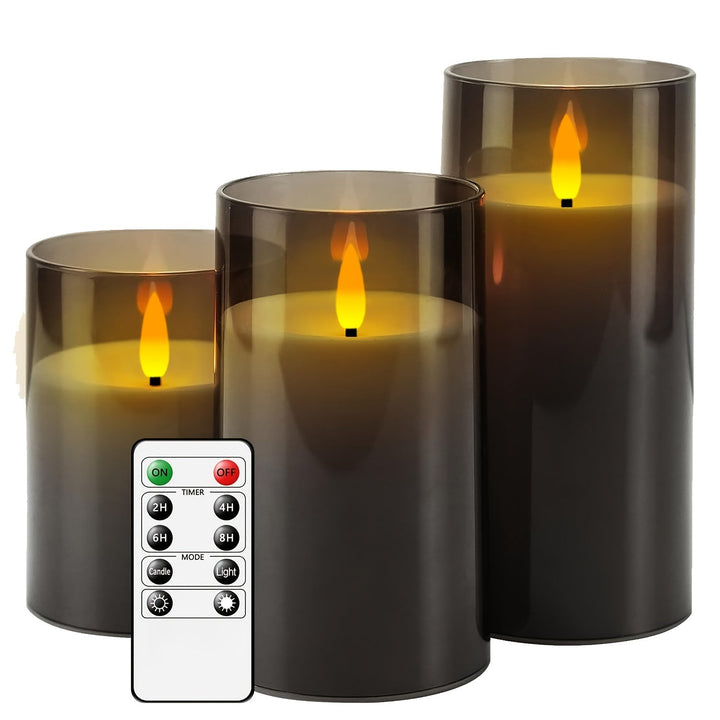 FlamelessGlow – Grå LED Lys med Timer Luvikno