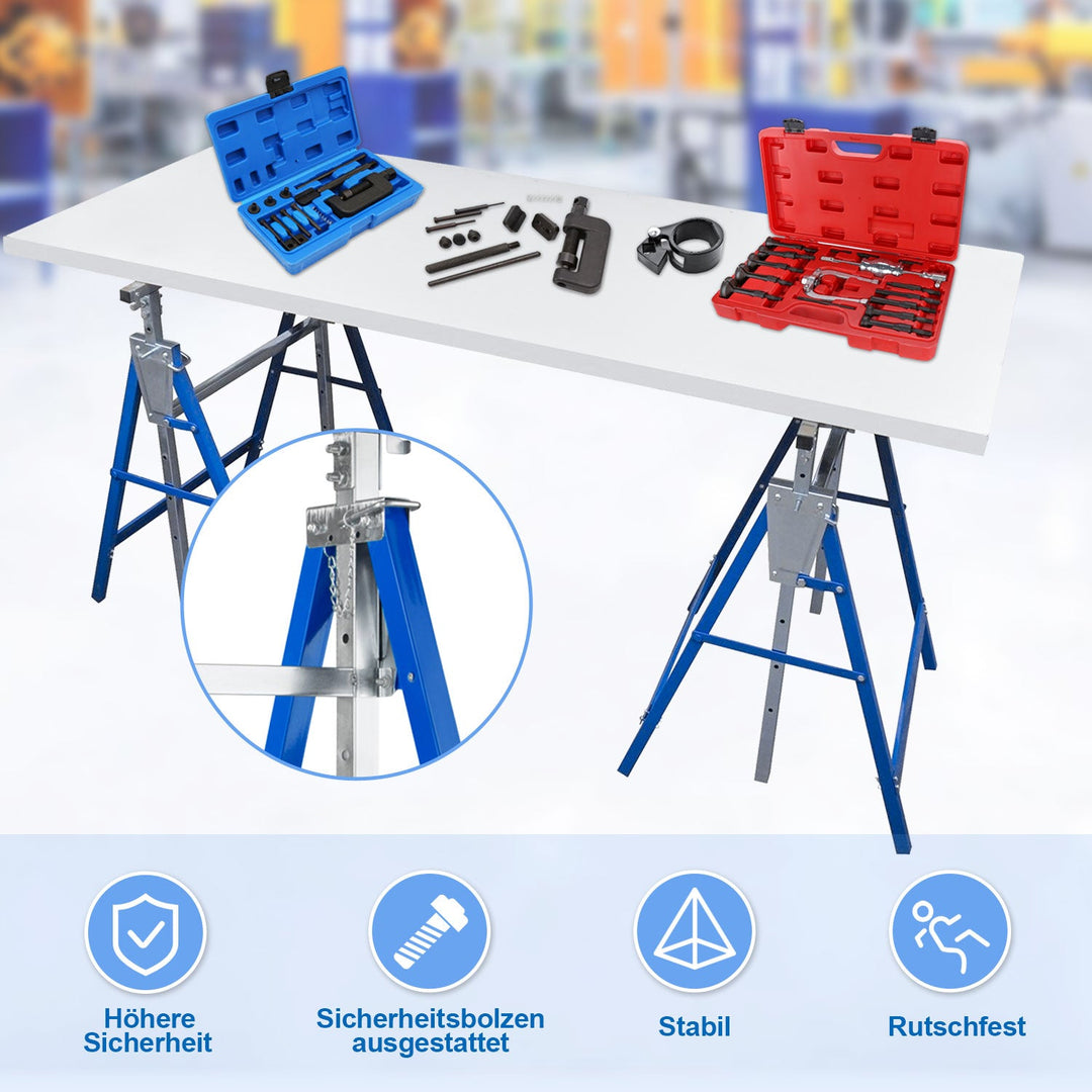 2x Stillstandere Folding Stands 7-fold høydejusterbare | Luvikno
