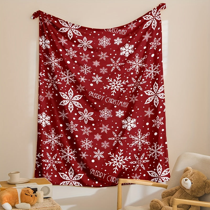 FestiveSnuggle - Luksus Jule Fleece Teppe for Høytiden Luvikno